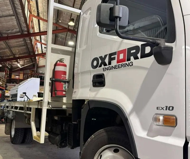 Oxford Engineering fleet truck used for hot shot deliveries and interstate haulage