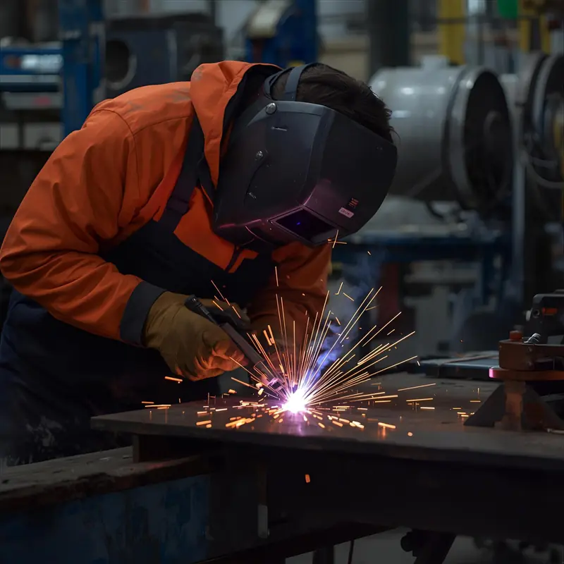 Steel fabrication and welding repairs at the Kwinana workshop, Perth